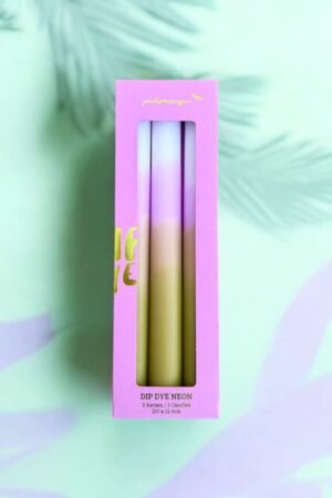Bougies Dip Dye Néon 'Triple Matcha' | PINK STORIES