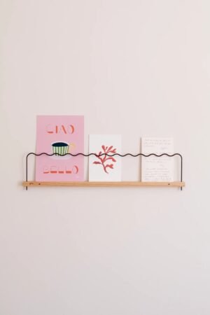 Étagère Super-Poses Onde Rouge Noir MM | GLLU