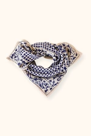 Petit foulard Manika 'Mosaïc' Graphite | APACHES COLLECTIONS