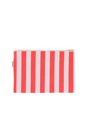 Pochette 'Lili' Rayures Candy pink / Rouge | ROSE IN APRIL