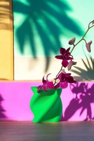 Vase 'Sway' Electric Green | PINK STORIES