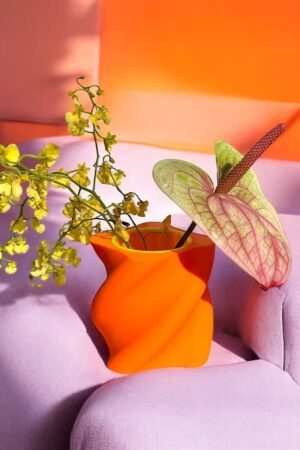 Vase 'Sway' Neon Orange | PINK STORIES