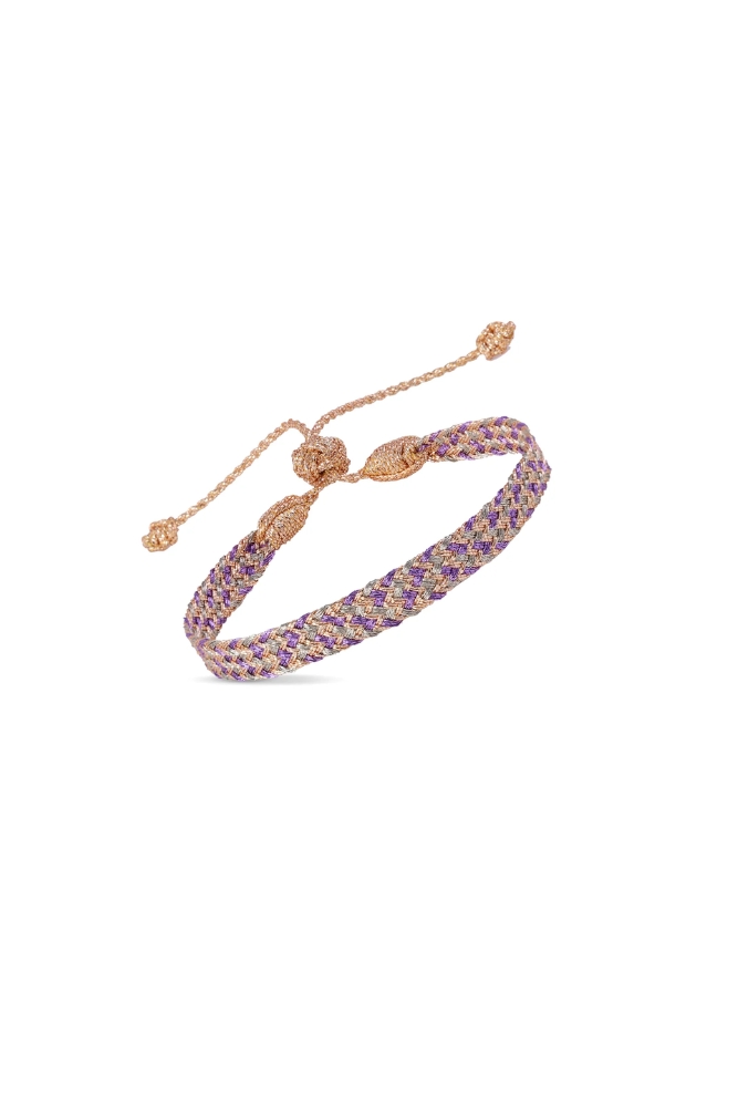 Bracelet 'Ania' n°2 Peach Purple | MAAŸAZ