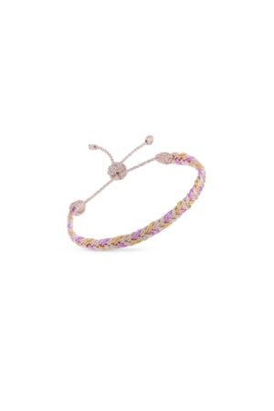 Bracelet 'Eya' n°2 Rose Gold Amber Hot Pink | MAAŸAZ