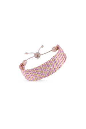 Bracelet 'Maxi Ania' n°2 Rose Gold Amber Hot Pink | MAAŸAZ