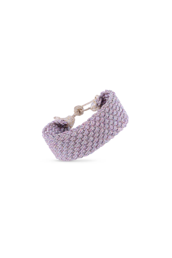 Bracelet 'Maxi Diyah' Gold & Silver Pink Powder Blue | MAAŸAZ