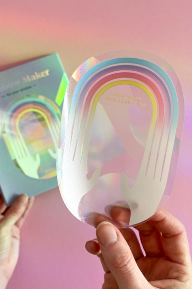 Sticker créateur d'arc-en-ciel 'Slow down and soak it up' | BOTANOPIA