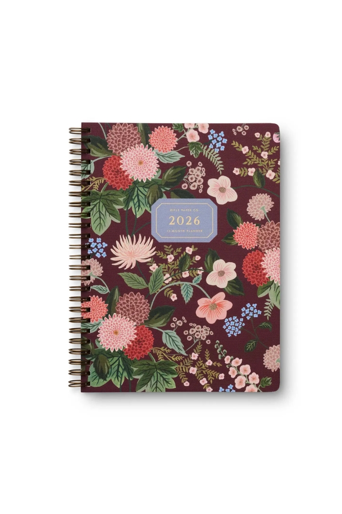 Agenda couverture souple 12 mois 2026 'Dahlia' | RIFLE PAPER CO