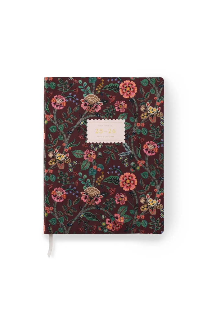 Agenda Planner scolaire 12 mois 2025-2026 'Gracie' | RIFLE PAPER CO