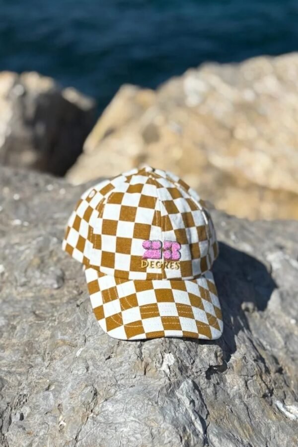 Casquette 'Damier' Caramel 2025 | ROSE IN APRIL X 23 DEGRÉS