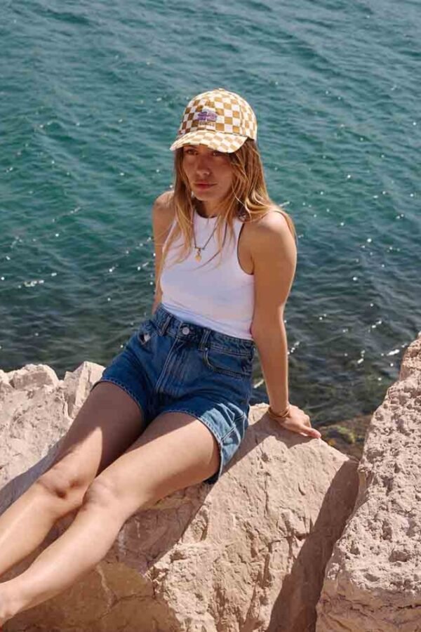 Casquette 'Damier' Caramel 2025 | ROSE IN APRIL X 23 DEGRÉS