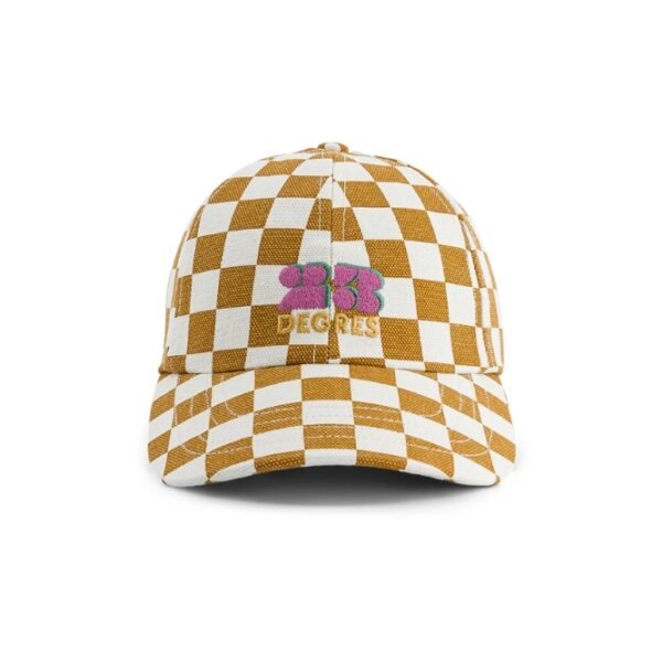 Casquette 'Damier' Caramel 2025 | ROSE IN APRIL X 23 DEGRÉS