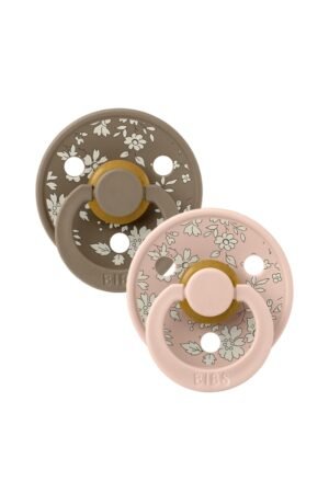 Pack de 2 Tétines rondes en latex 'Colour' Capel - Blush Mix | BIBS X LIBERTY