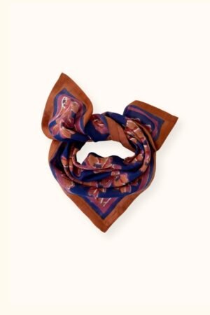 Petit foulard Dupitta 'Violeta' Navy | APACHES COLLECTIONS