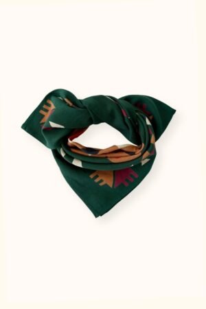 Petit foulard Manika 'Rajah' Forest | APACHES COLLECTIONS