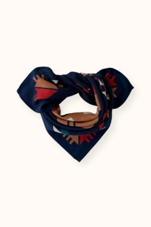 Petit foulard Manika 'Rajah' Navy | APACHES COLLECTIONS
