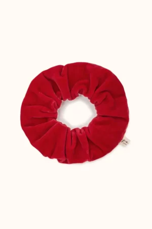 Big chouchou 'Manju' Velours lisse Fire | APACHES COLLECTIONS