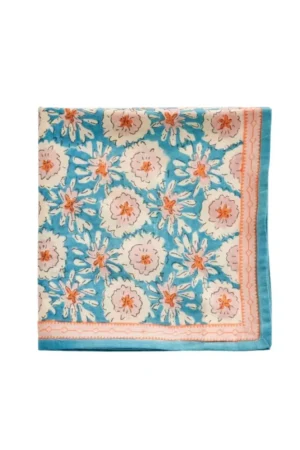 Foulard indien 'Margote' Bleu | BONHEUR DU JOUR
