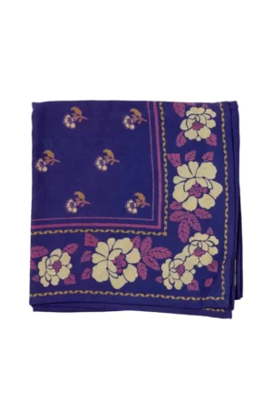 Foulard indien 'Nur' Violine Indigo | BONHEUR DU JOUR