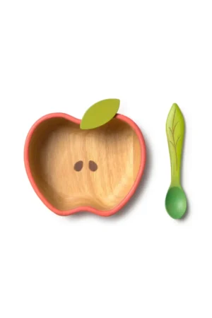 Set vaisselle enfant bol et cuillère 'Pepa' la pomme | OLI & CAROL