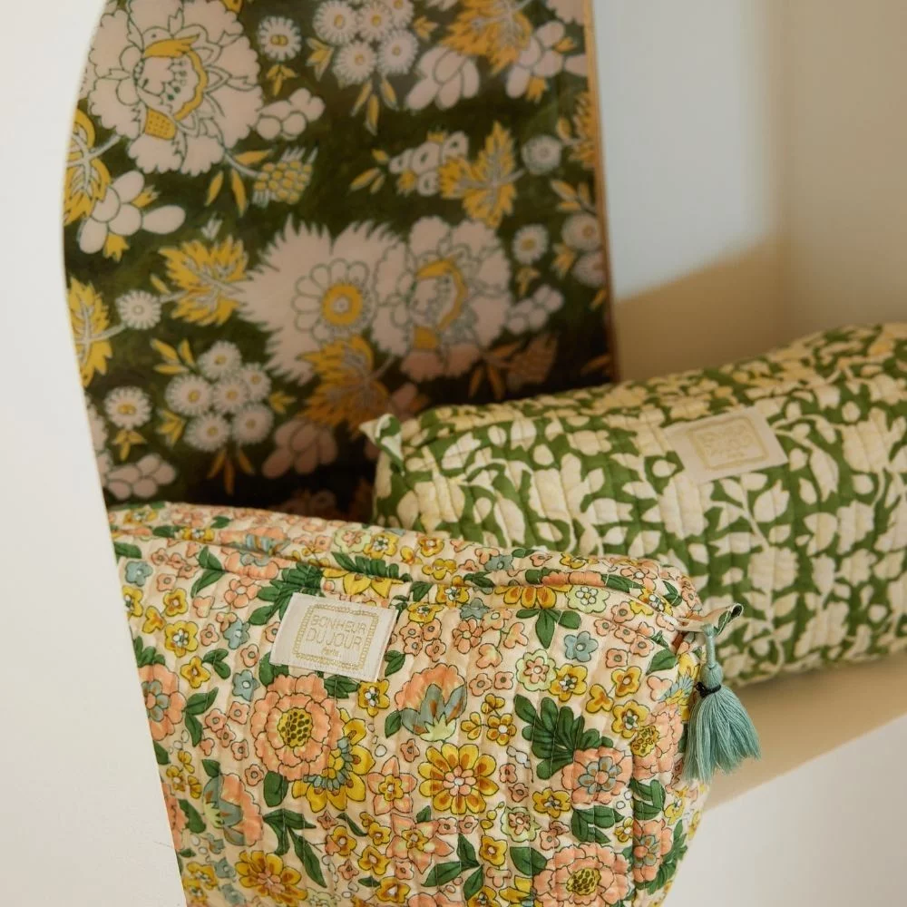 Petite trousse de toilette 'Amaia' Rose corail | BONHEUR DU JOUR