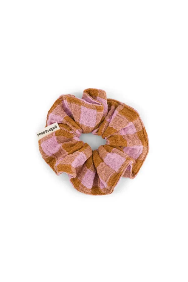 Chouchou Vichy Mauve/Caramel | ROSE IN APRIL