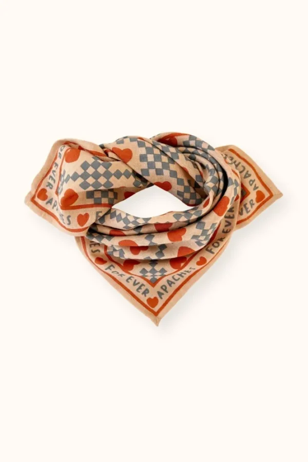 Petit foulard Manika 'Amor' Sand | APACHES COLLECTIONS