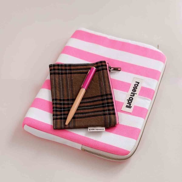 Porte-monnaie 'Marie' Carreaux tartan | ROSE IN APRIL