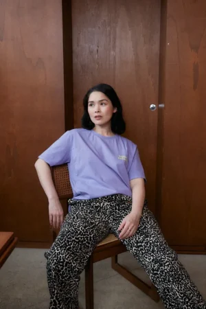 Tee-shirt d'allaitement 'P'allaite' Vintage Mauve | TAJINEBANANE