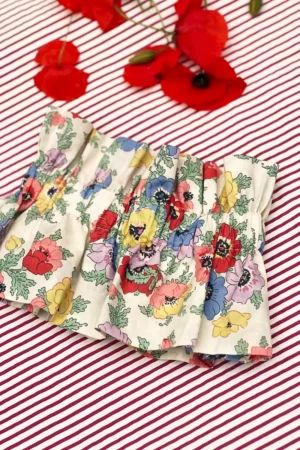 Col amovible Liberty Coquelicot Multicolore | MA PRUNE CÉLESTE