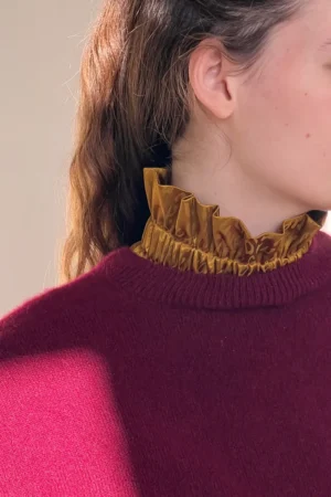 Col amovible Léopard Moutarde | MA PRUNE CÉLESTE