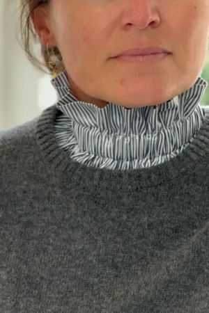 Col amovible Rayé Argenté | MA PRUNE CÉLESTE