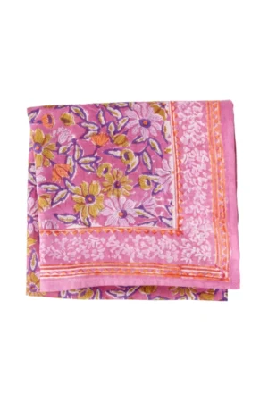 Foulard indien 'Meera' Orchidée | BONHEUR DU JOUR