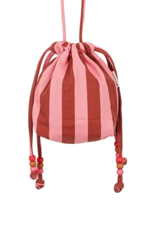 Mini sac 'Billie' Rayures Brick / Pink | ROSE IN APRIL