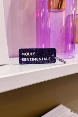 Porte-clés pailleté 'Moule sentimentale' Violet | PLUS DE LOVE