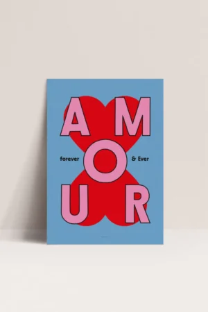Affiche 30x40cm 'Amour forever and ever' | PAPIER AND CO.