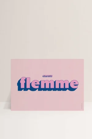 Affiche 30x40cm 'Grosse flemme' | PAPIER AND CO.