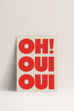 Affiche 30x40cm 'Oh ! Oui oui' | PAPIER AND CO.