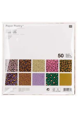 Papier origami 'Acid Leo' 50 feuilles | RICO DESIGN