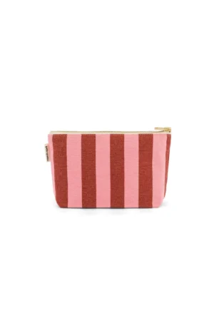 Pochette 'Sofia' Rayures Brick / Pink | ROSE IN APRIL