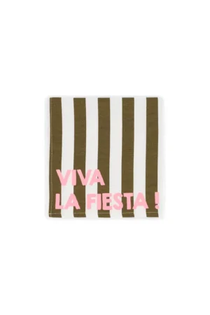 Serviette de table 'Joséphine' Rayures Olive 'Viva La Fiesta' | ROSE IN APRIL