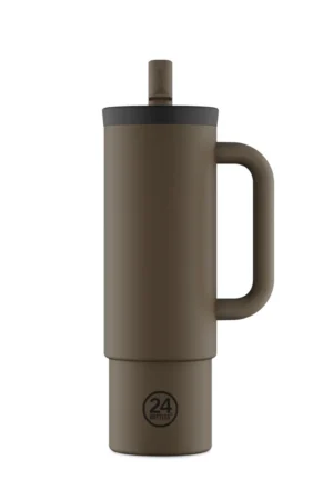 Straw Cup isotherme en inox 'Mocha' | 24 BOTTLES