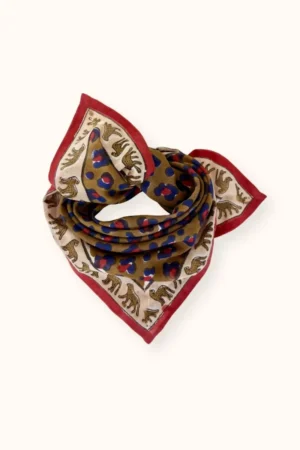 Petit foulard Dupitta 'Léopard' Fire | APACHES COLLECTIONS