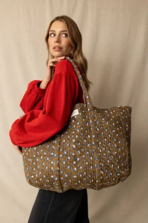 Sac cabas 'Samba' Léopard Tapenade | APACHES COLLECTIONS