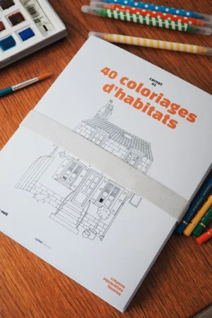 Carnet de 40 coloriages d'habitats | BY PAN