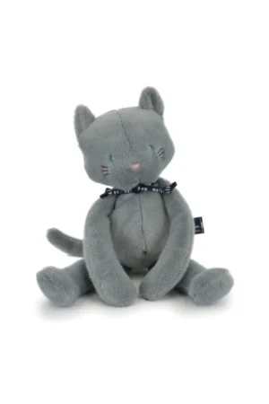 Peluche Chat 'Méloé' Bleu gris | MAÏLOU TRADITION
