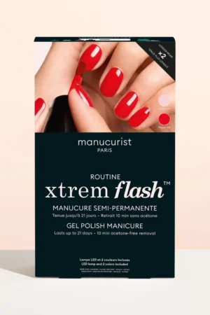 Kit routine 'xtrem flash' manucure semi-permanente - Hortencia + Poppy red | MANUCURIST