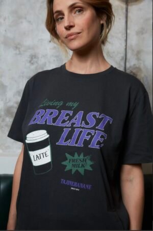 T-shirt d'allaitement 'Living my Breast Life' | TAJINEBANANE