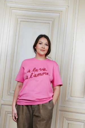 T-shirt d'allaitement 'À la vie à l'amore' | TAJINEBANANE