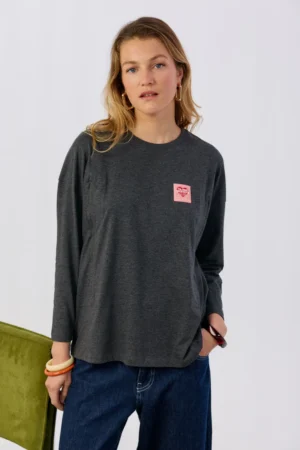 T-shirt d'allaitement 'Lovers' Anthracite | TAJINEBANANE